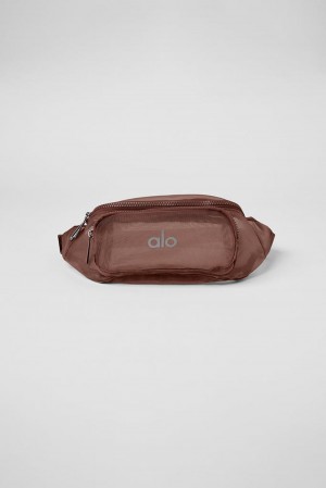 Bum Bags Alo Yoga Sheer Fanny Pack Hombre Chestnut | Chile 45716-ASYW