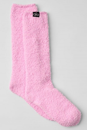 Calcetines Alo Yoga Plush Lush Hombre Rosas | Chile 78159-SFTA