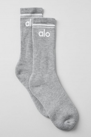 Calcetines Alo Yoga Unisex Throwback Hombre Gris Blancas | Chile 29713-VPWA