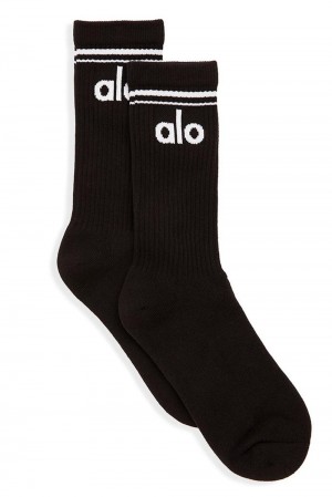 Calcetines Alo Yoga Unisex Throwback Hombre Negras Blancas | Chile 07296-VKBY