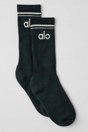Calcetines Alo Yoga Unisex Throwback Hombre Verde | Chile 35806-WKPX