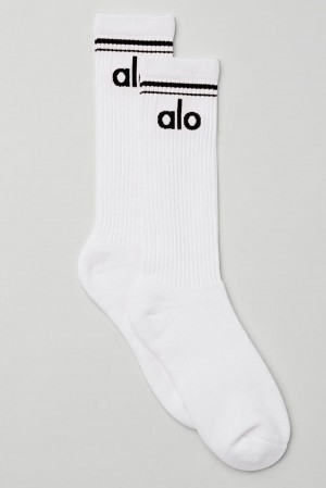 Calcetines Alo Yoga Unisex Throwback Hombre Blancas Negras | Chile 56230-BYMV