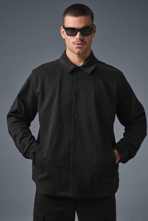 Chaquetas Alo Yoga Edition Sueded Hombre Negras | Chile 16504-TWAB