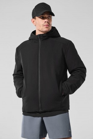 Chaquetas Alo Yoga Elemental Full-Zip Hombre Negras | Chile 13902-ODMF