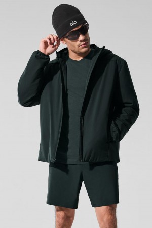 Chaquetas Alo Yoga Elemental Full-Zip Hombre Verde | Chile 93154-XALV