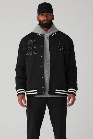 Chaquetas Alo Yoga G.O.A.T Hombre Negras | Chile 69702-PEFW