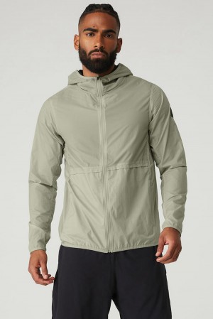 Chaquetas Alo Yoga Repeat Running Hombre Limestone | Chile 15794-MZUI
