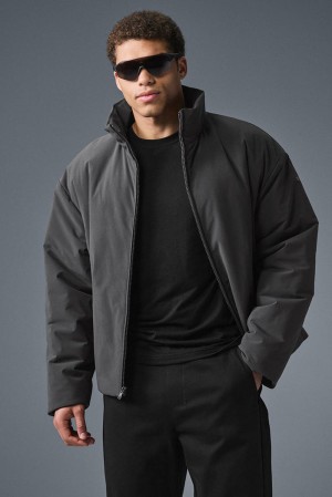 Chaquetas Alo Yoga Stretch Woven Notable Hombre Anthracite | Chile 30497-VLPI