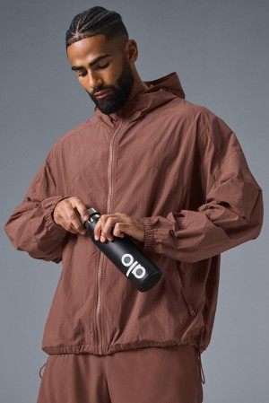 Chaquetas Alo Yoga Vantage Nylon Ripstop Track Hombre Chestnut | Chile 20146-XYAR