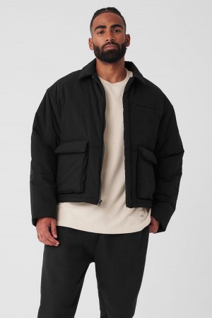 Chaquetas Alo Yoga Voyage Utility Cargo Hombre Negras | Chile 71425-NPCH