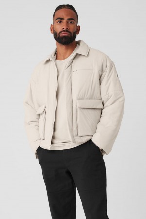 Chaquetas Alo Yoga Voyage Utility Cargo Hombre Bone | Chile 32706-UARN