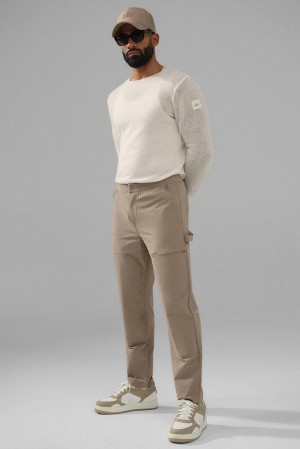 Pantalon Alo Yoga Co-Op Carpenter Track Hombre Gravel | Chile 95178-JHOE
