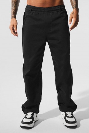 Pantalon Alo Yoga Edition Sueded Straight Leg Hombre Negras | Chile 78201-FYQI