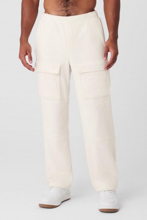Pantalon Alo Yoga Polar Fleece Ridge Cargos Hombre Ivory | Chile 14376-DHXW