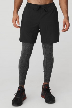 Pantalon Alo Yoga Stability 2 In 1 | Chile &s Hombre Negras Gris Oscuro | Chile 06984-AQDX