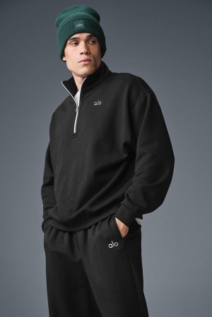 Pullover Alo Yoga Accolade 1/4 Zip Hombre Negras | Chile 26738-HIWV