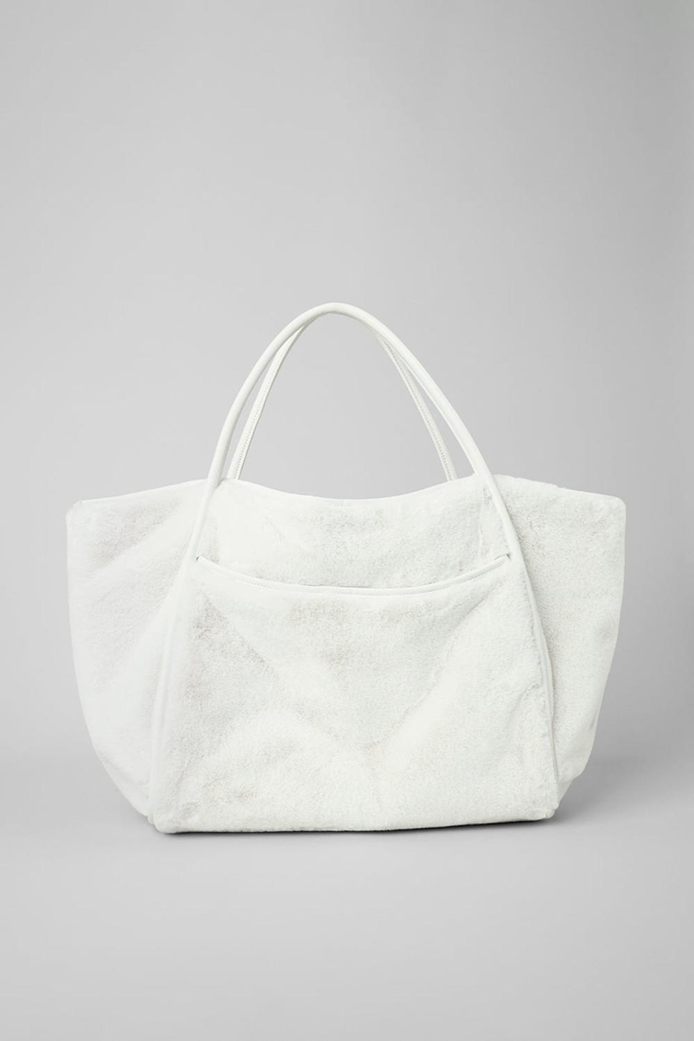 Bolso Tote Alo Yoga Faux Fur Mujer Ivory | Chile  58760-LVWU