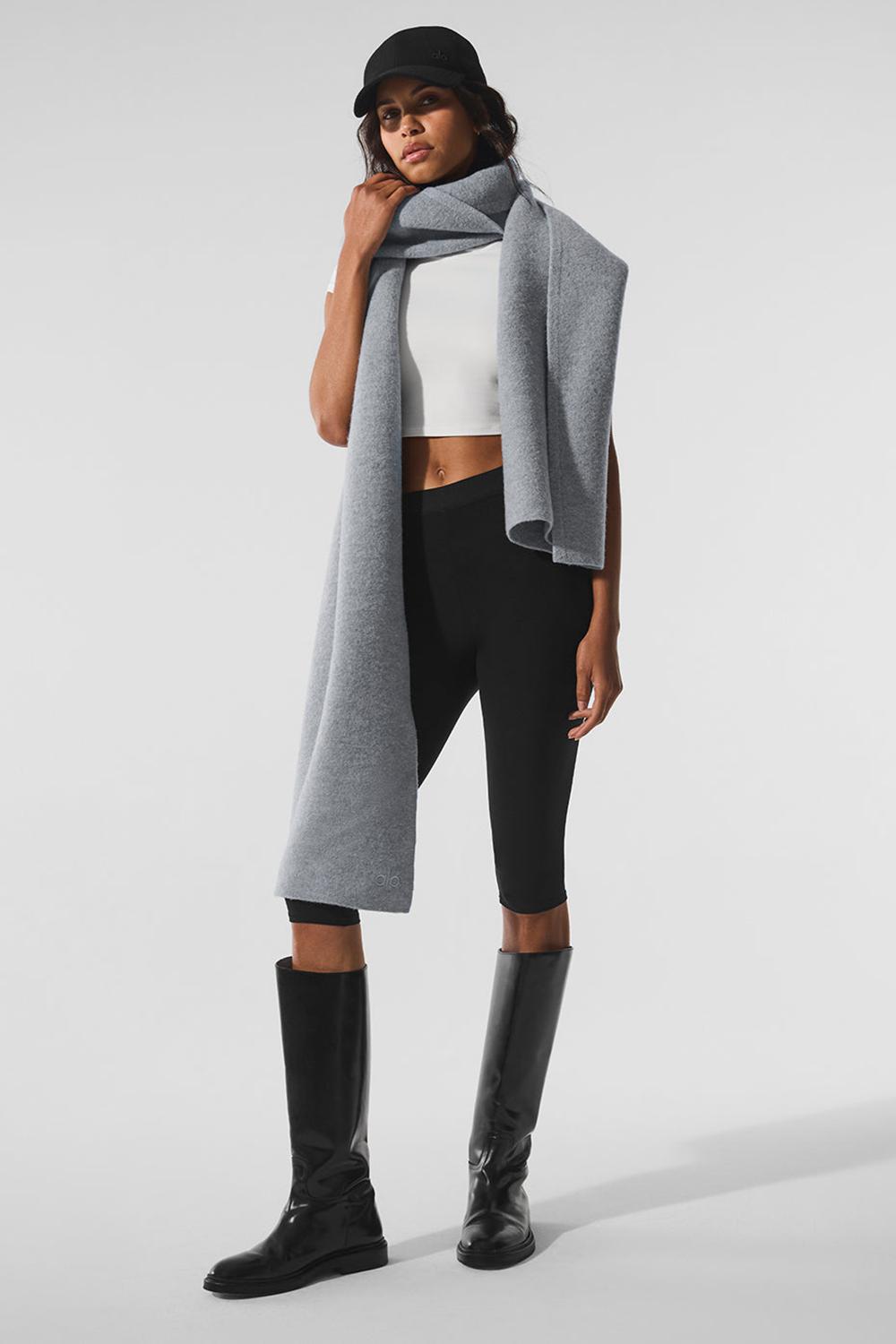 Bufanda Alo Yoga Merino Wool Oversized Hombre Gris | Chile  75039-EZDH