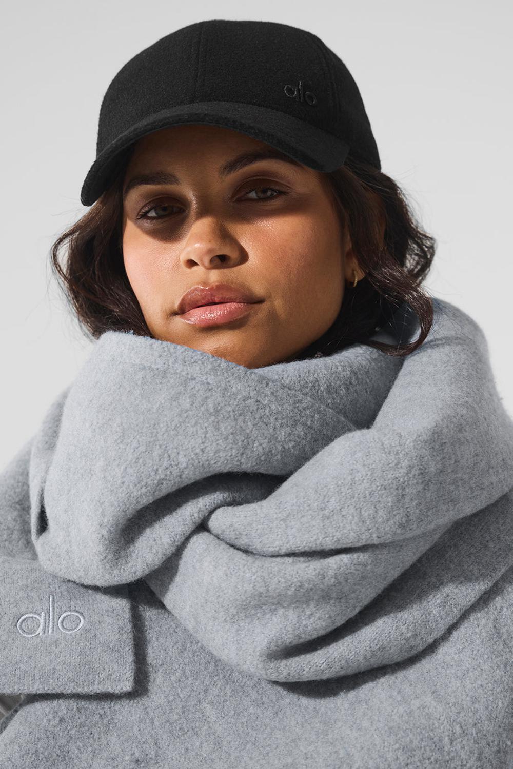 Bufanda Alo Yoga Merino Wool Oversized Mujer Gris | Chile  60894-CYMZ