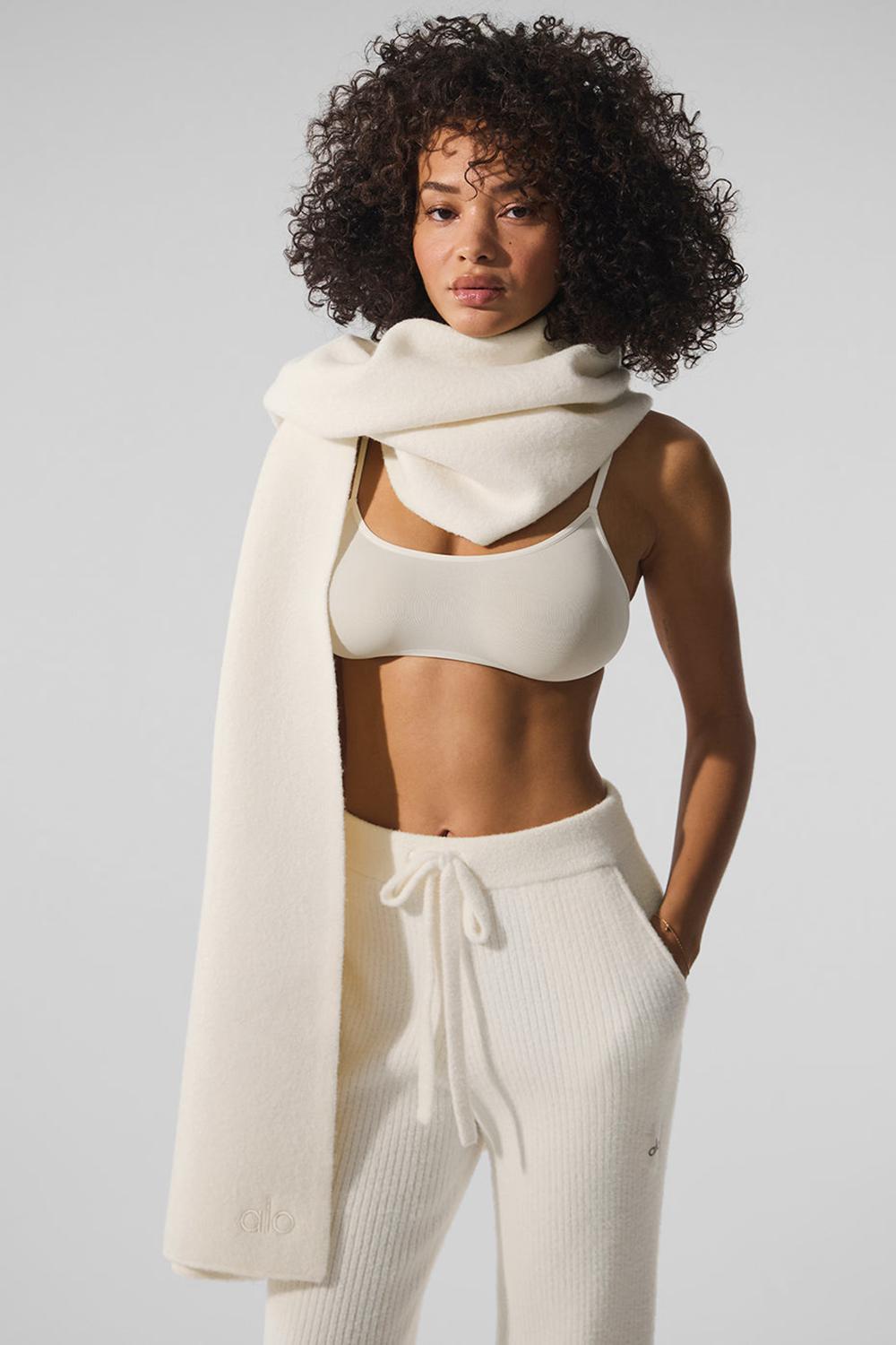 Bufanda Alo Yoga Merino Wool Oversized Mujer Ivory | Chile  71043-MIVF