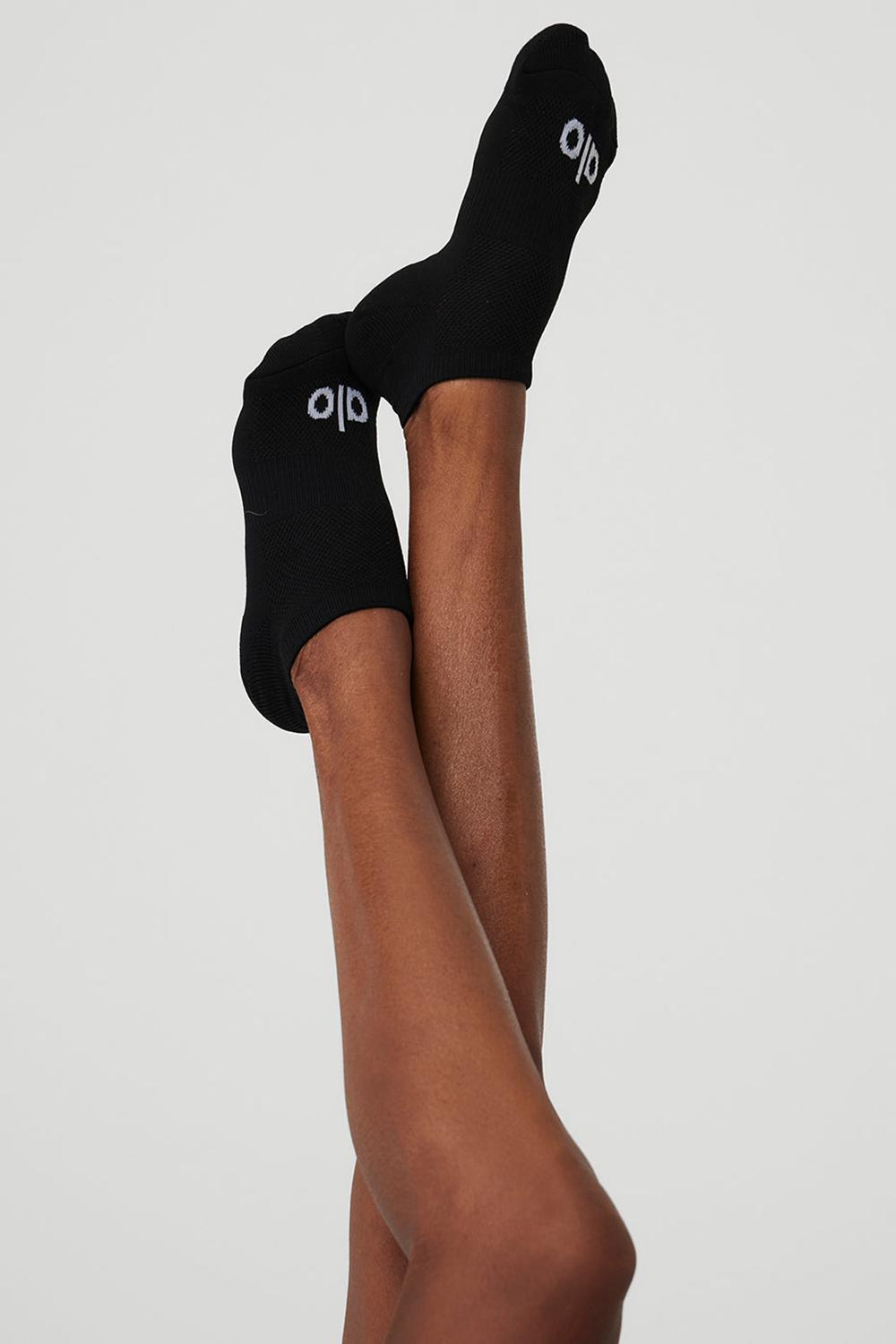Calcetines Alo Yoga Everyday Mujer Negras Blancas | Chile  81253-GIUO