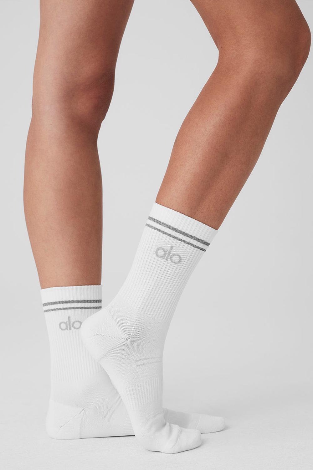 Calcetines Alo Yoga Unisex Half-Crew Performance Hombre Blancas | Chile  96513-YODN