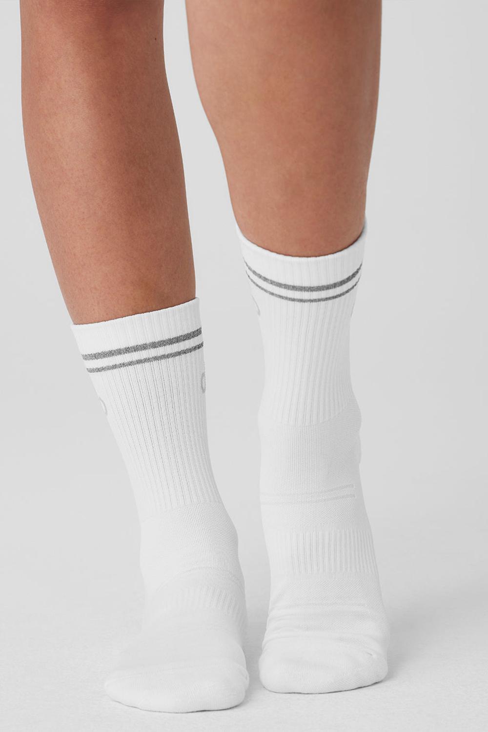 Calcetines Alo Yoga Unisex Half-Crew Performance Hombre Blancas | Chile  96513-YODN