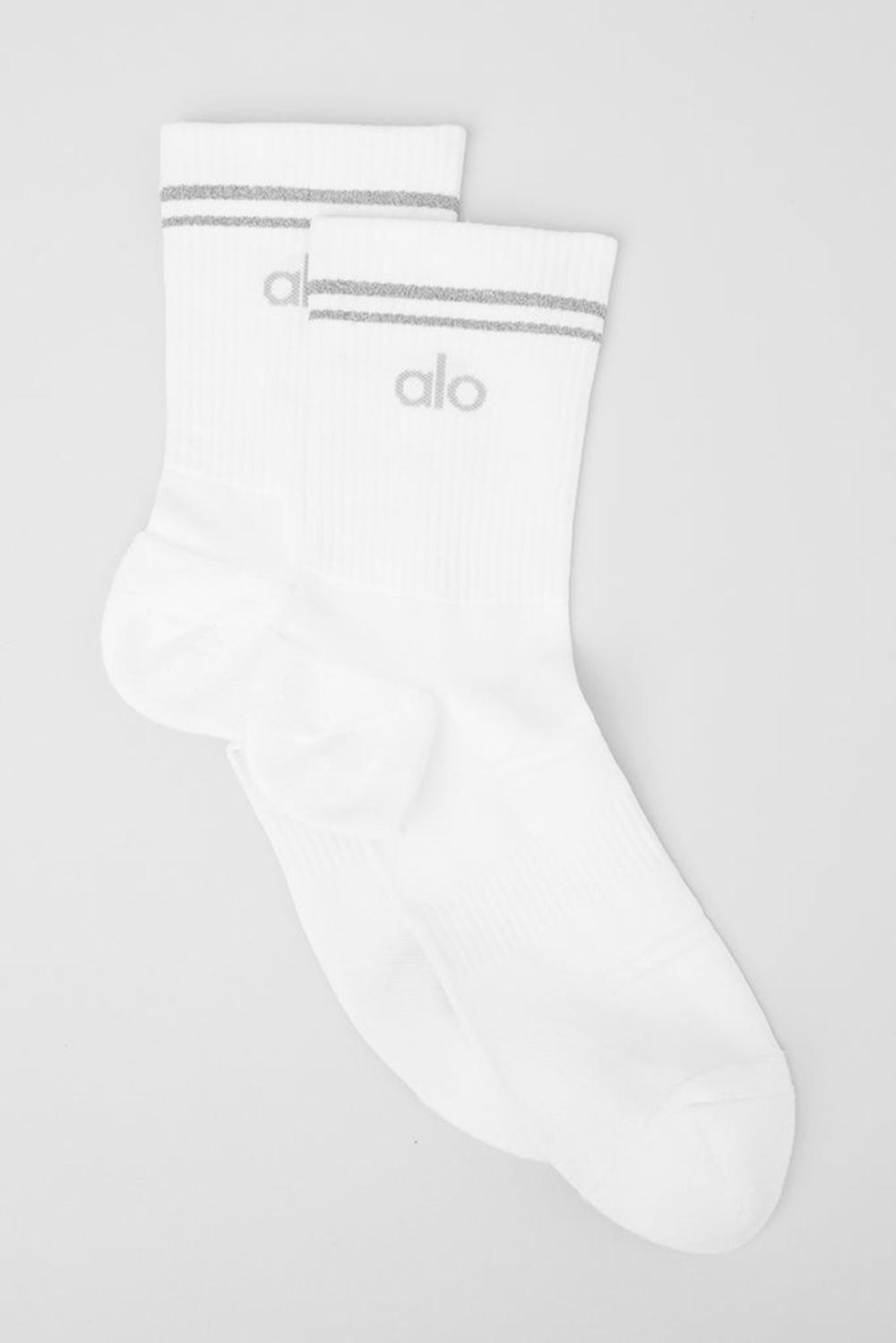 Calcetines Alo Yoga Unisex Half-Crew Performance Hombre Blancas | Chile  96513-YODN