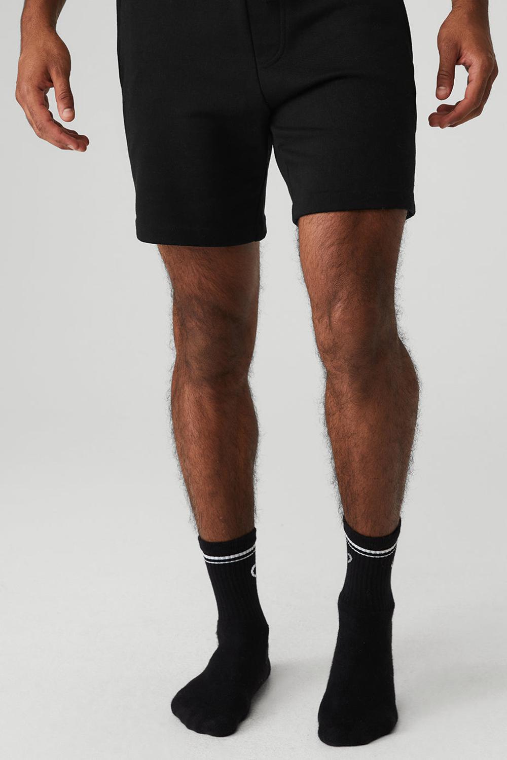 Calcetines Alo Yoga Unisex Half-Crew Throwback Hombre Negras Blancas | Chile  56784-NWIL