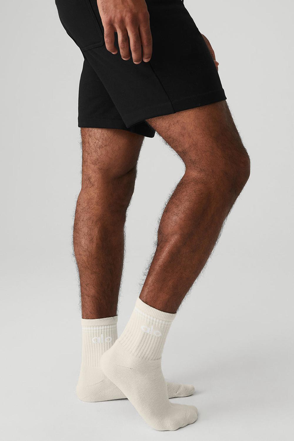 Calcetines Alo Yoga Unisex Half-Crew Throwback Hombre Blancas | Chile  82901-OLXI
