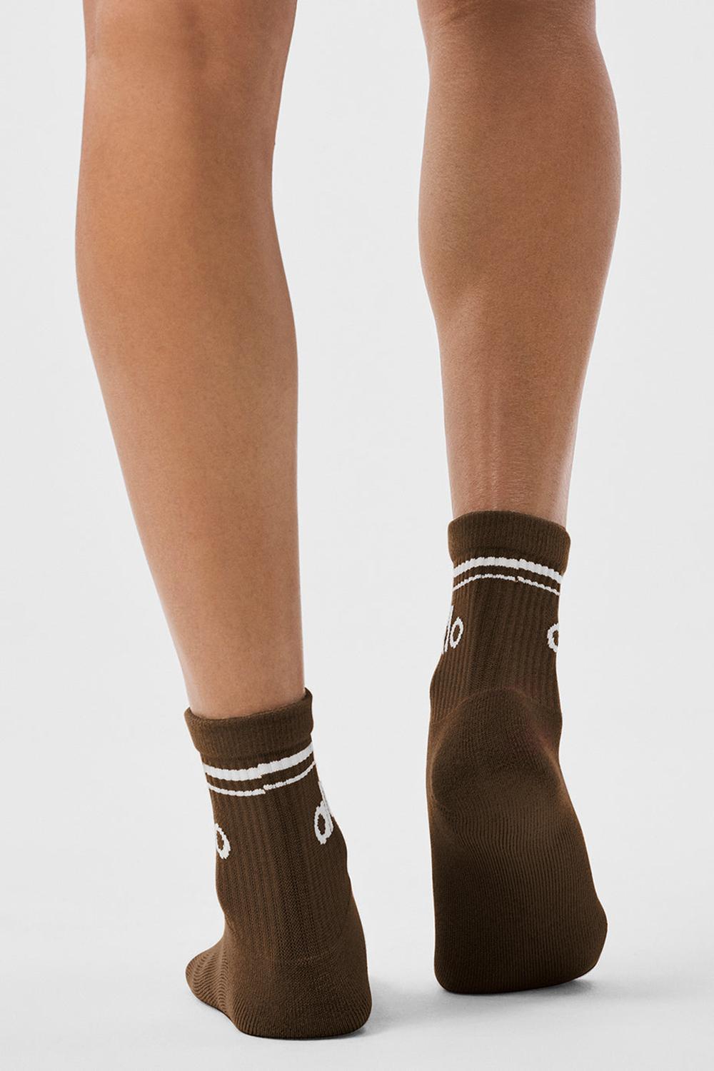 Calcetines Alo Yoga Unisex Half-Crew Throwback Hombre Blancas | Chile  24791-QAPR