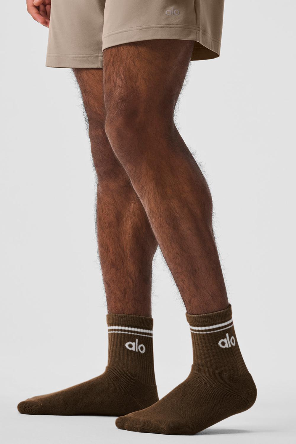 Calcetines Alo Yoga Unisex Half-Crew Throwback Hombre Blancas | Chile  24791-QAPR