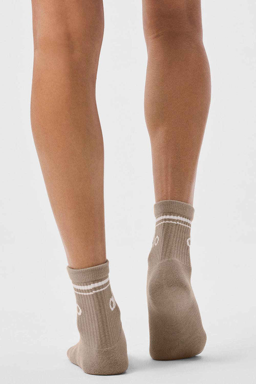 Calcetines Alo Yoga Unisex Half-Crew Throwback Hombre Blancas | Chile  67421-XWOF