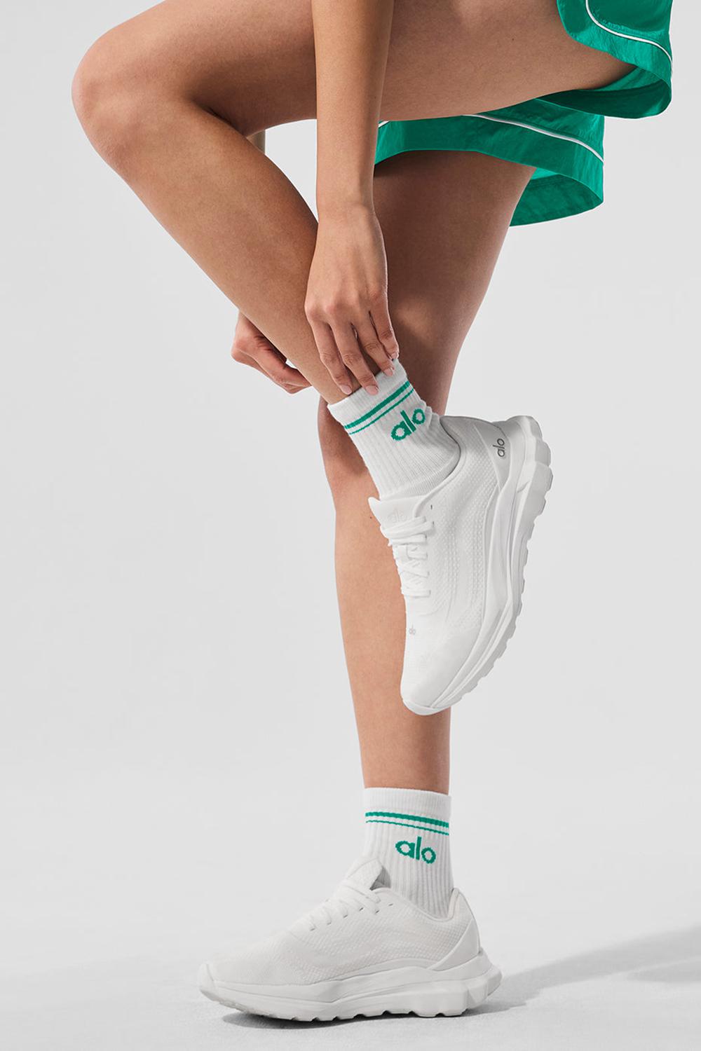 Calcetines Alo Yoga Unisex Half-Crew Throwback Hombre Blancas Verde | Chile  46527-BUJP