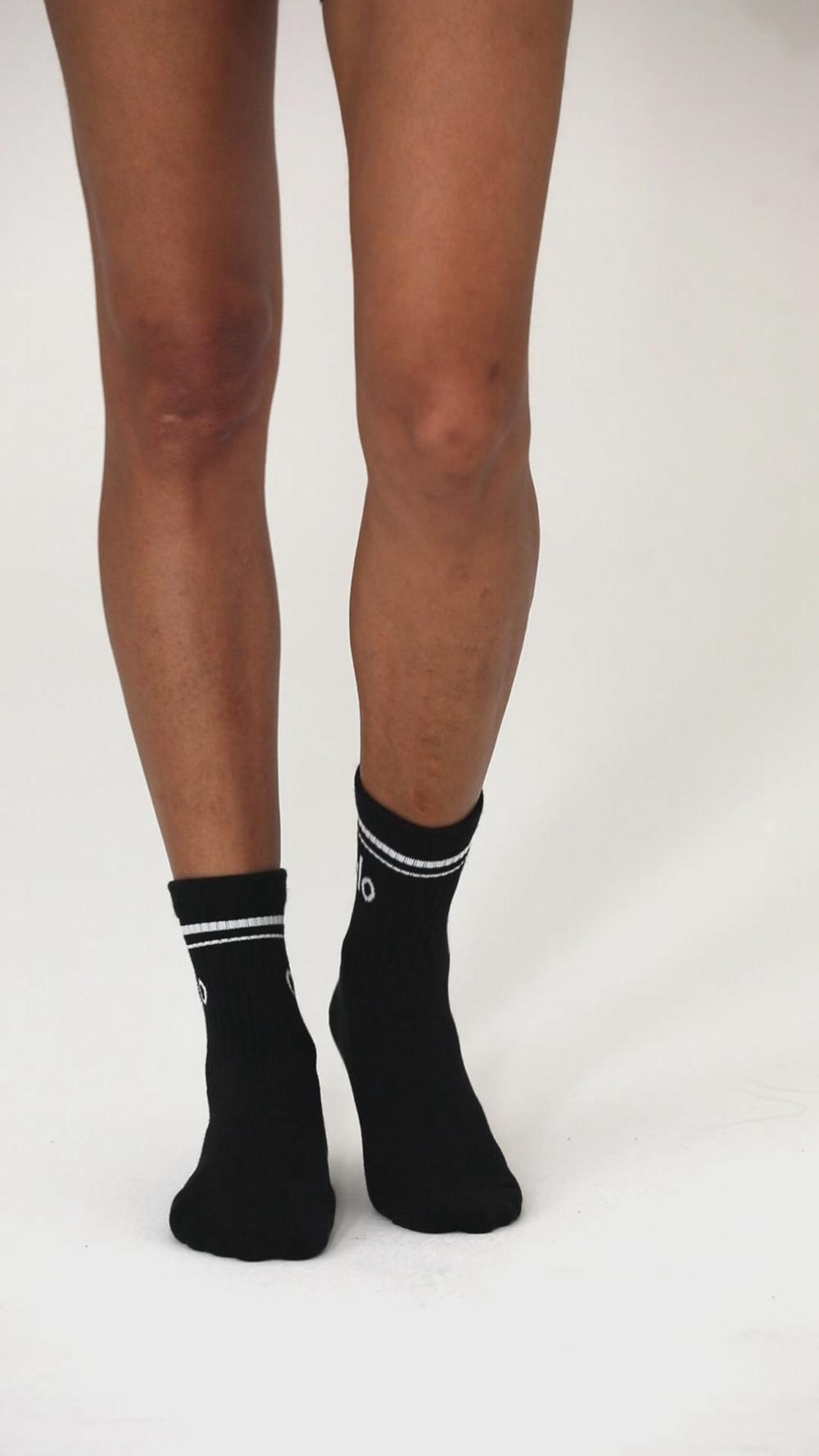 Calcetines Alo Yoga Unisex Half-Crew Throwback Hombre Blancas Titanium | Chile  14358-GLJE