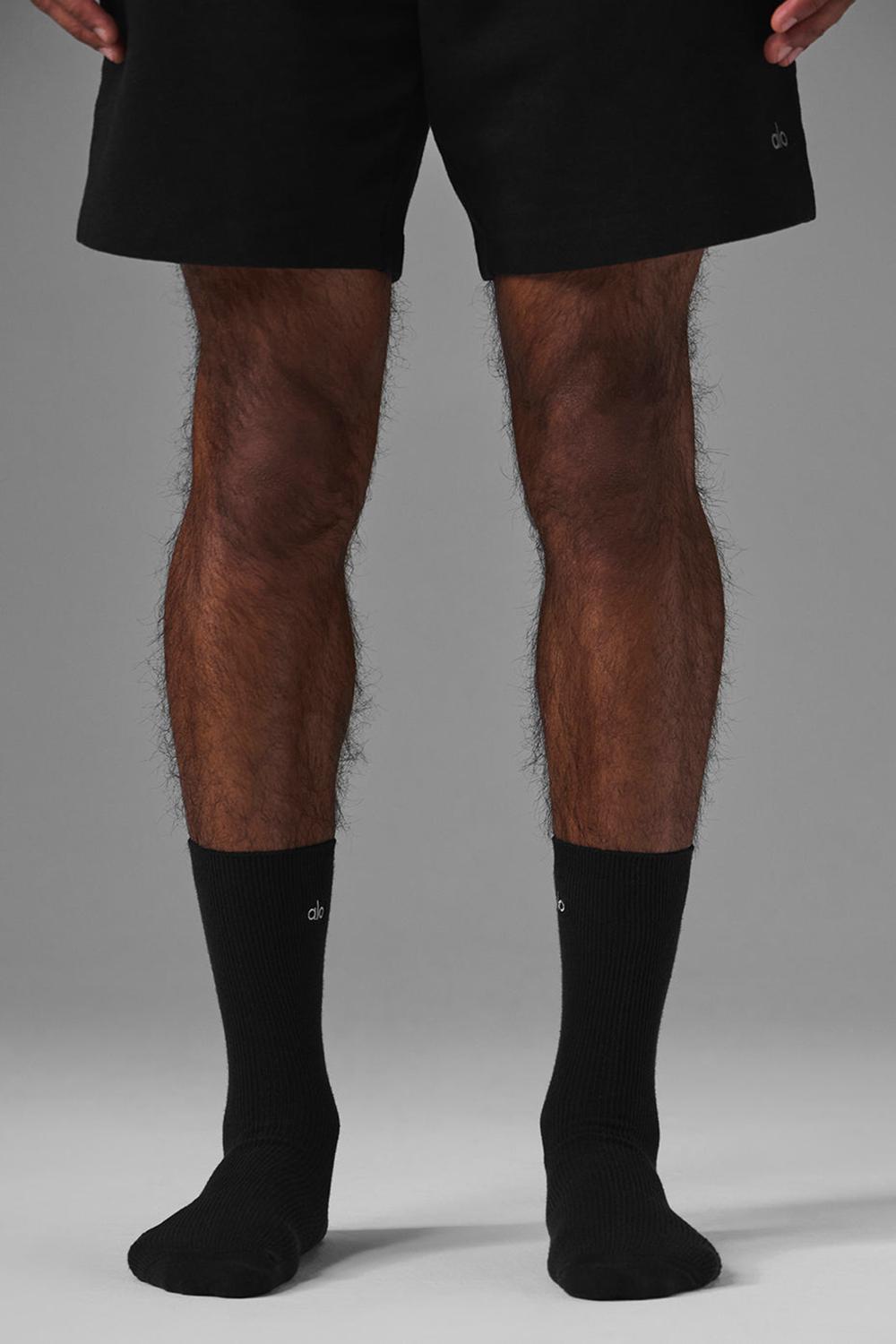 Calcetines Alo Yoga Unisex Half-Crew Understated Hombre Negras | Chile  90215-IRXW