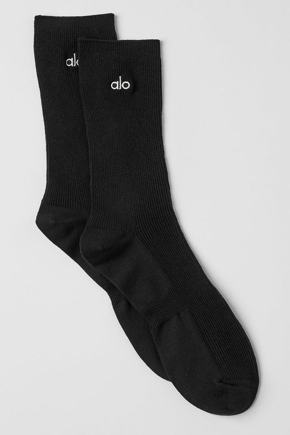 Calcetines Alo Yoga Unisex Half-Crew Understated Hombre Negras | Chile  90215-IRXW