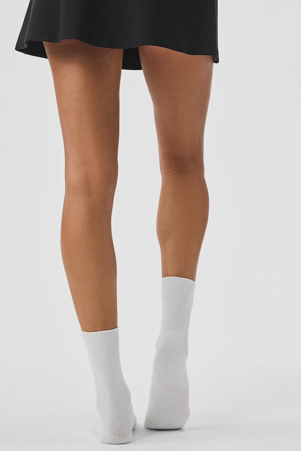 Calcetines Alo Yoga Unisex Half-Crew Understated Hombre Blancas | Chile  90217-LWCJ