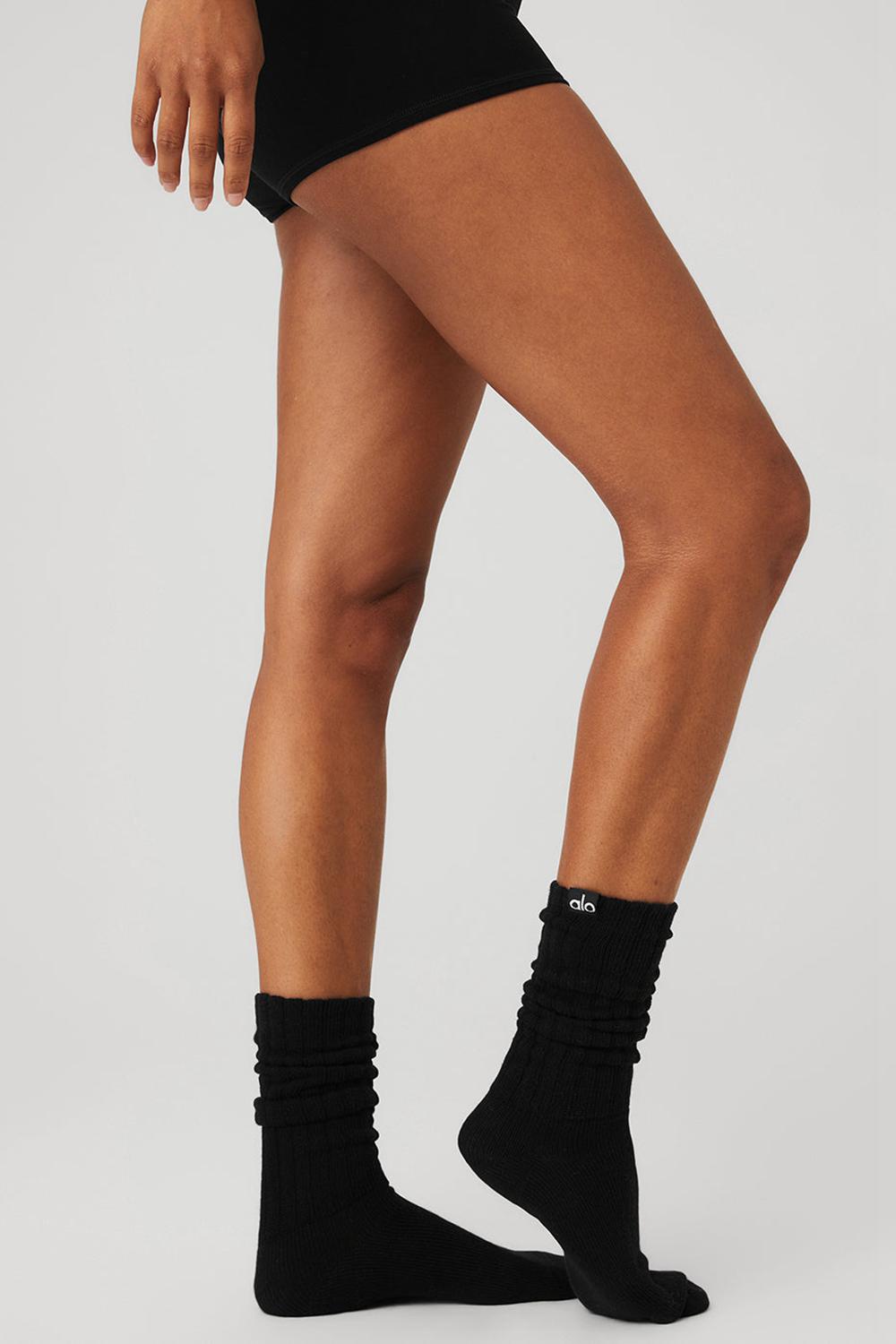 Calcetines Alo Yoga Unisex Scrunch Hombre Negras | Chile  42953-CVWT