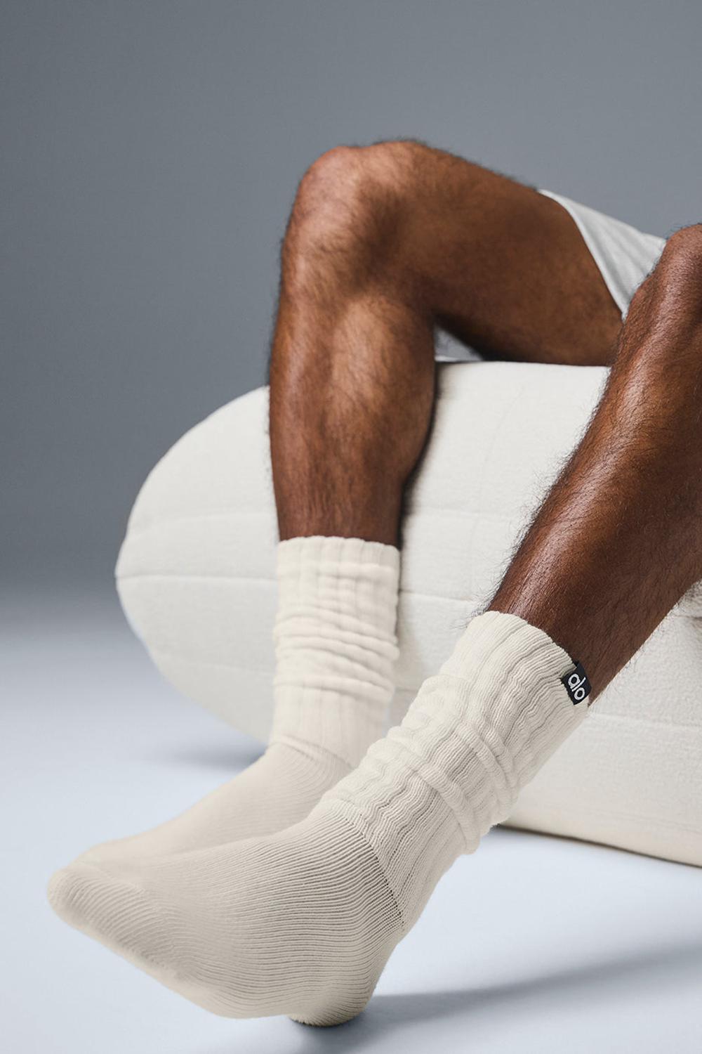 Calcetines Alo Yoga Unisex Scrunch Hombre Bone | Chile  79306-PVRE