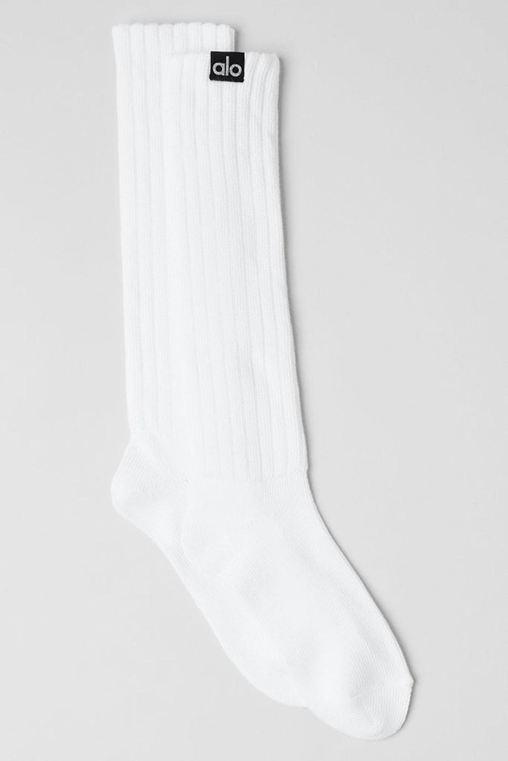 Calcetines Alo Yoga Unisex Scrunch Hombre Blancas | Chile  73962-LCPW