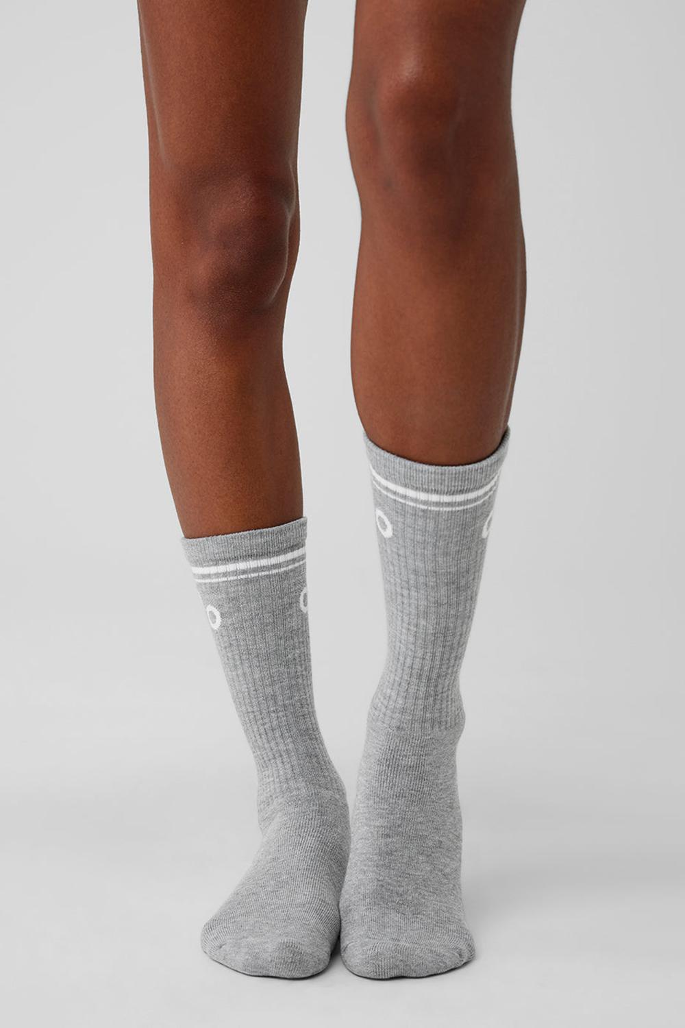 Calcetines Alo Yoga Unisex Throwback Hombre Gris Blancas | Chile  29713-VPWA