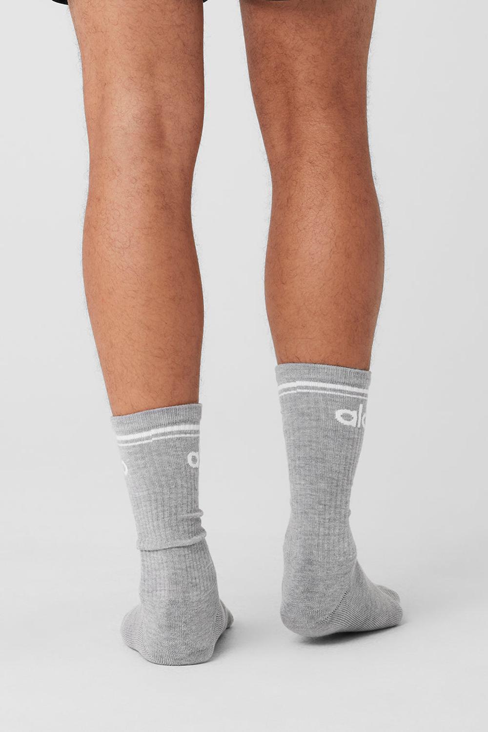 Calcetines Alo Yoga Unisex Throwback Hombre Gris Blancas | Chile  29713-VPWA