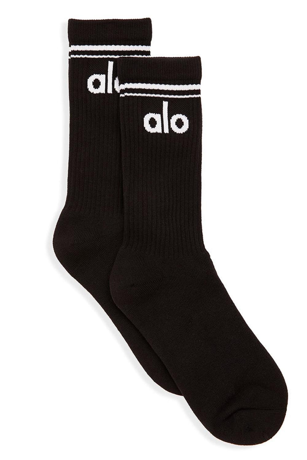 Calcetines Alo Yoga Unisex Throwback Hombre Negras Blancas | Chile  07296-VKBY