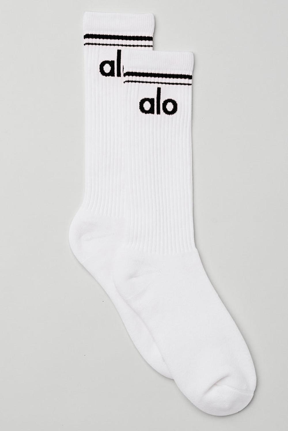 Calcetines Alo Yoga Unisex Throwback Hombre Blancas Negras | Chile  56230-BYMV