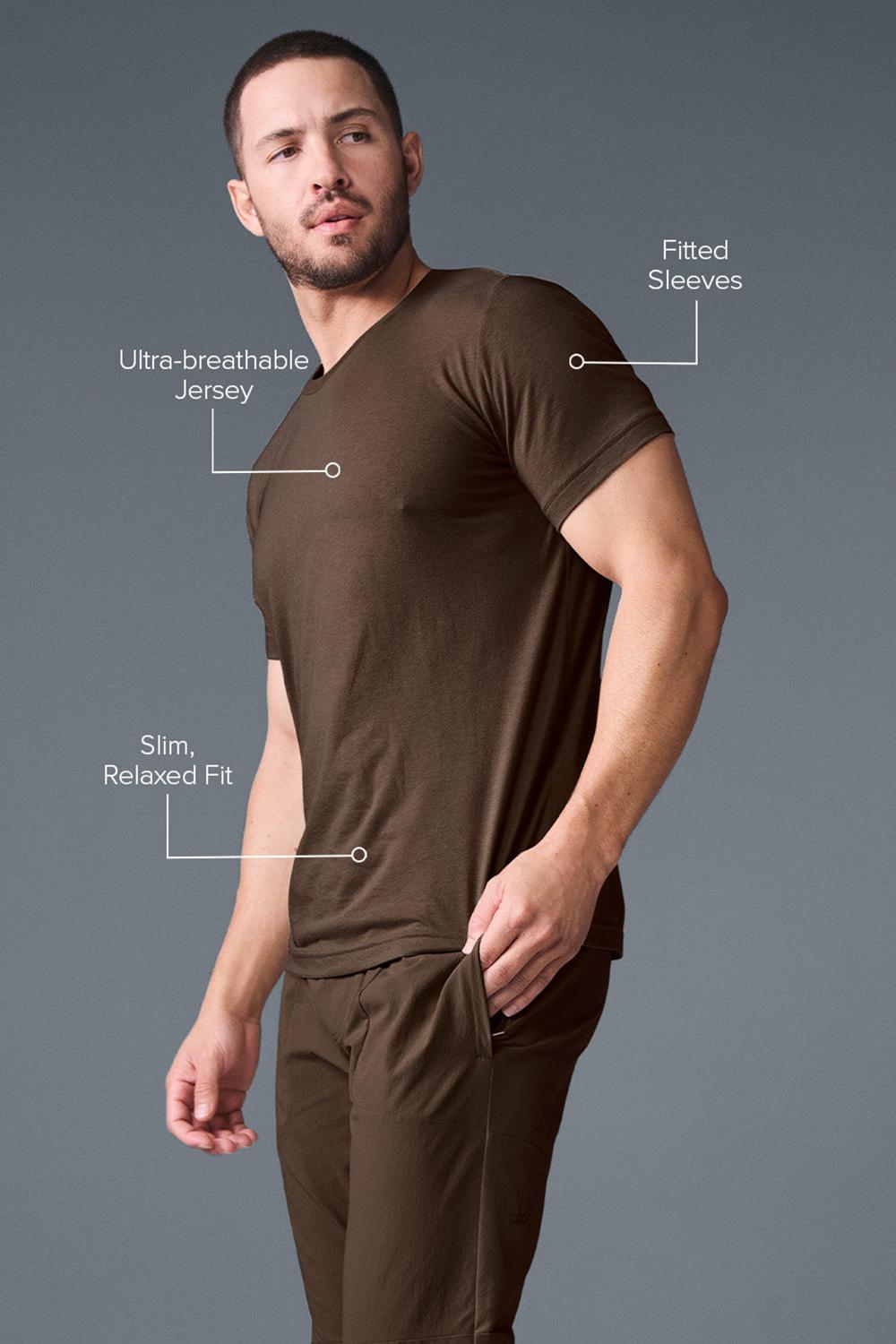 Camisetas Running Alo Yoga Triumph Hombre Espresso | Chile  98703-LDPJ