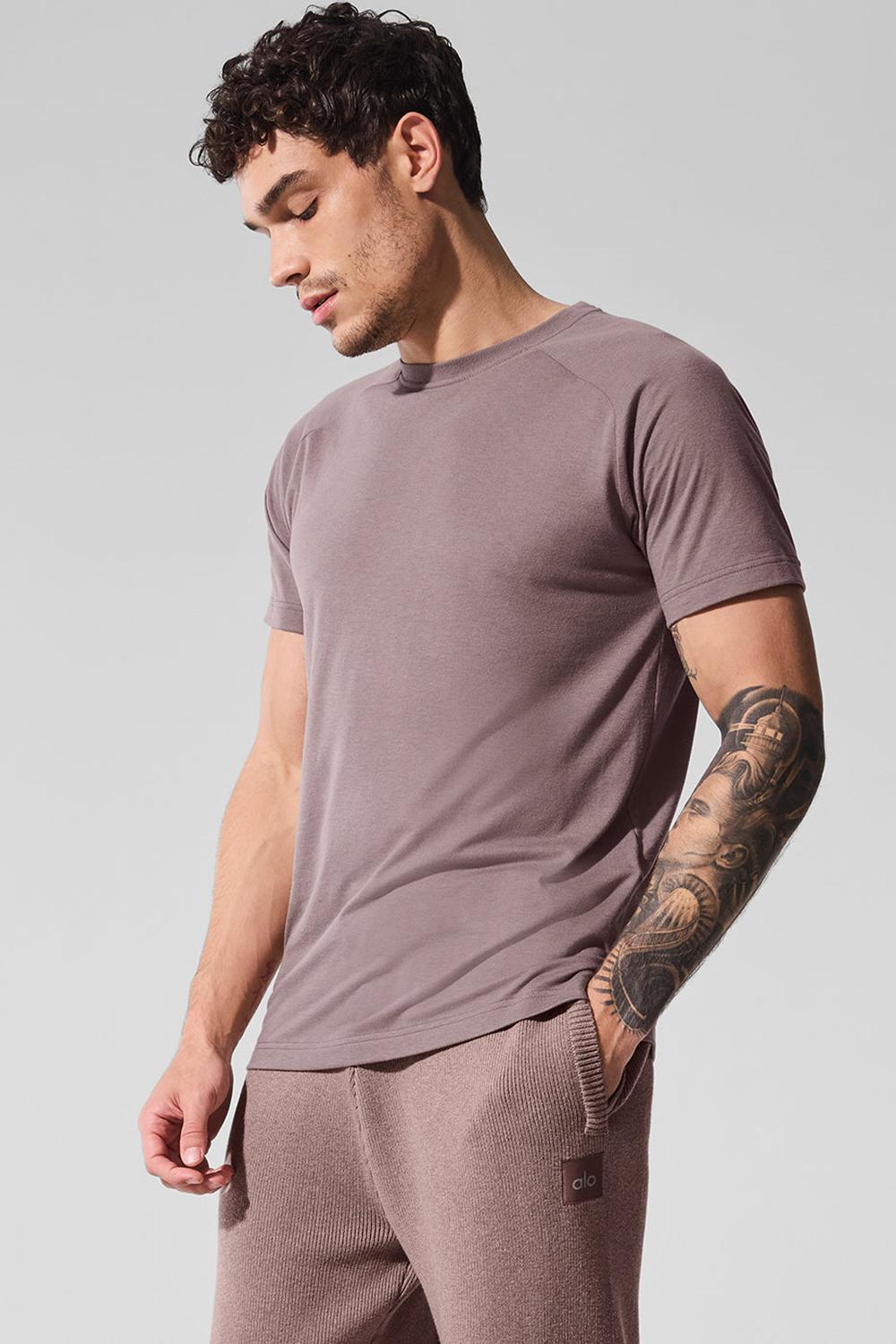 Camisetas Running Alo Yoga Triumph Raglan Hombre Mushroom | Chile  05472-IWHL
