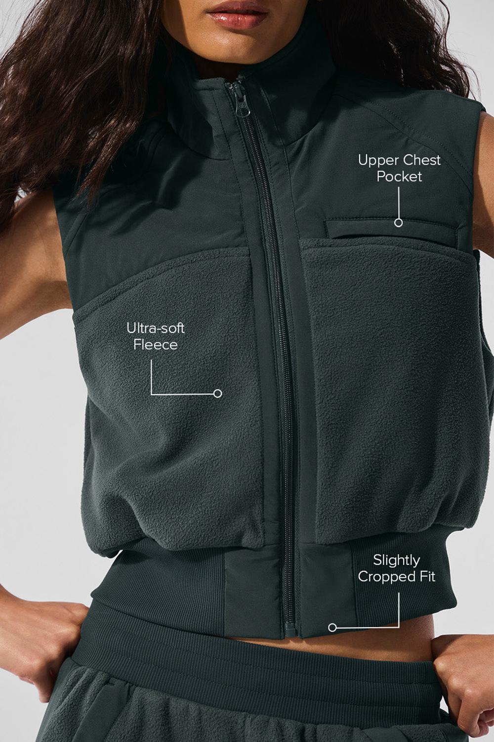 Chaleco Alo Yoga Polar Fleece Wintry Mix Mujer Verde | Chile  42963-PJOL