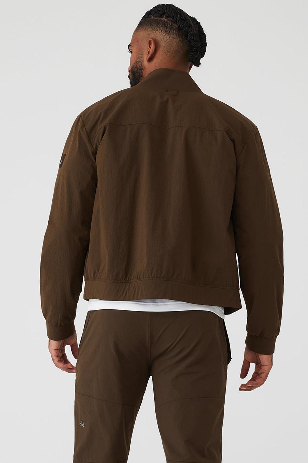Chaqueta Bomber Alo Yoga Co-Op Bomber Hombre Espresso | Chile  13067-FDNW