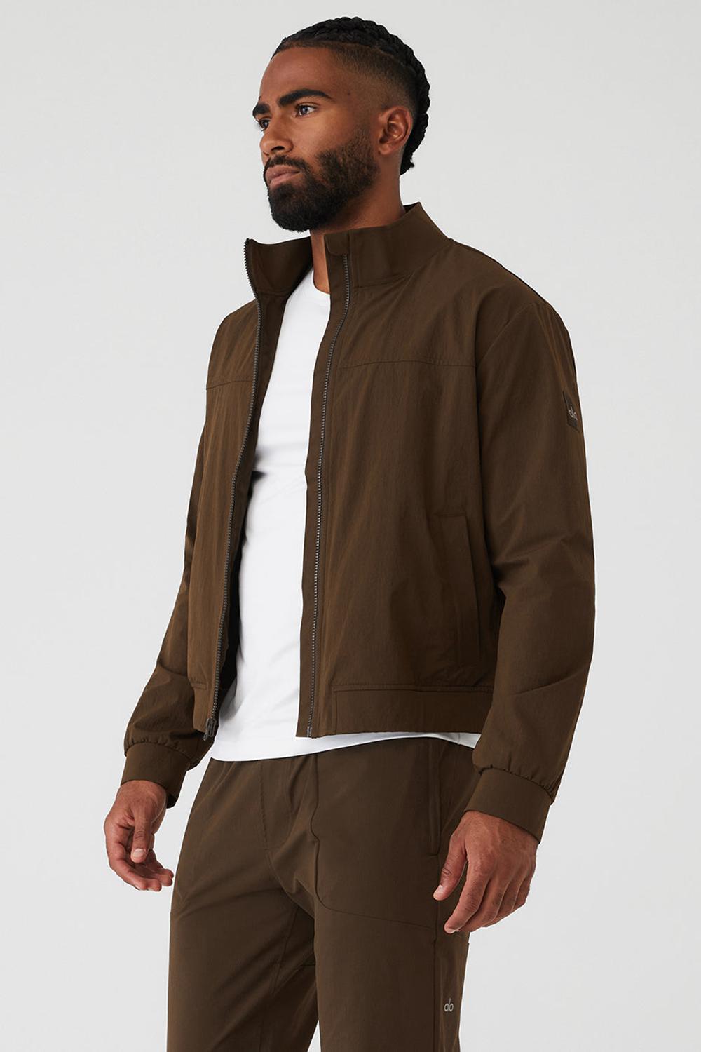 Chaqueta Bomber Alo Yoga Co-Op Bomber Hombre Espresso | Chile  13067-FDNW